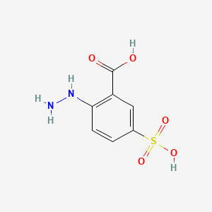molecular formula C7H8N2O5S B13753861 Benzoic acid, 2-hydrazino-5-sulfo- CAS No. 26218-12-2