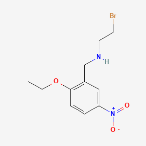 molecular formula C11H15BrN2O3 B13753864 Benzylamine, N-(2-bromoethyl)-2-ethoxy-5-nitro- CAS No. 61361-59-9
