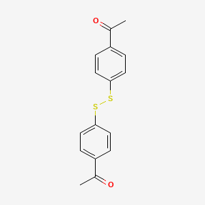 molecular formula C16H14O2S2 B13753883 1-[4-[(4-Acetylphenyl)disulfanyl]phenyl]ethanone CAS No. 5335-82-0