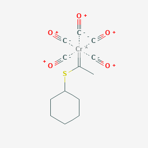 molecular formula C13H14CrO5S B13753912 1-Phenylthioethylidenechromium pentacarbonyl CAS No. 23626-10-0