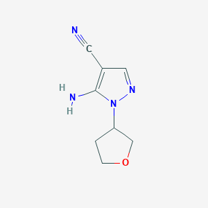 molecular formula C8H10N4O B13753928 5-amino-1-(tetrahydrofuran-3-yl)-1H-pyrazole-4-carbonitrile CAS No. 1184916-18-4