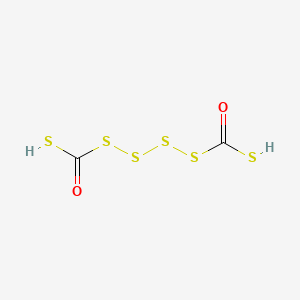 molecular formula C2H2O2S6 B13753946 Bis(thiocarboxy) tetrasulphide CAS No. 52723-60-1