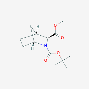 molecular formula C13H21NO4 B1375395 (1R, 3S, 4S)-2-Boc-2-aza-bicyclo[2.2.1]heptane-3-carboxylic acid methyl ester CAS No. 1181573-36-3