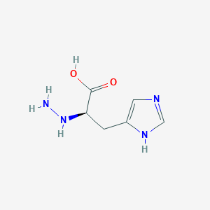 molecular formula C6H10N4O2 B13753981 D(+)-A-Hydrazinohistidine hydrochloride 