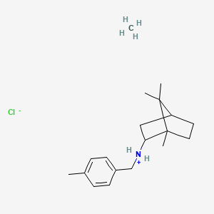 molecular formula C19H32ClN B13754003 (+-)-endo-N-(p-Methylbenzyl)-2-bornanamine hydrochloride CAS No. 24652-87-7