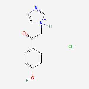 molecular formula C11H11ClN2O2 B13754012 N-((4-Hydroxybenzoyl)methyl)imidazole hydrochloride CAS No. 73932-40-8