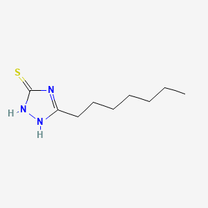 molecular formula C9H17N3S B13754019 5-Heptyl-2,4-dihydro-3H-1,2,4-triazole-3-thione CAS No. 7271-49-0