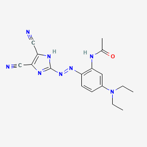 molecular formula C17H18N8O B13754030 N-[2-[(4,5-Dicyano-1H-imidazol-2-YL)azo]-5-(diethylamino)phenyl]acetamide CAS No. 57564-13-3