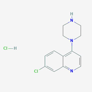 molecular formula C13H15Cl2N3 B13754031 7-Chloro-4-(piperazin-1-yl)quinoline hydrochloride 