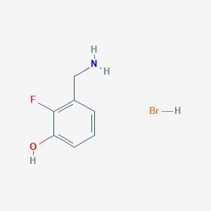 molecular formula C7H9BrFNO B1375404 3-(Aminomethyl)-2-fluorophenol hydrobromide CAS No. 1143571-75-8