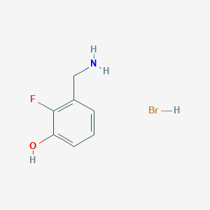 molecular formula C7H9BrFNO B1375404 2-Fluoro-3-hydroxybenzylamine hydrobromide CAS No. 1143571-75-8