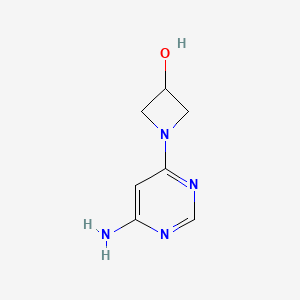 molecular formula C7H10N4O B1375409 1-(6-Aminopyrimidin-4-yl)azetidin-3-ol CAS No. 1365992-06-8
