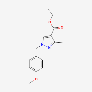 molecular formula C15H18N2O3 B1375412 ethyl 1-(4-methoxybenzyl)-3-methyl-1H-pyrazole-4-carboxylate CAS No. 1262849-21-7
