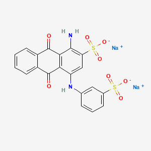molecular formula C20H12N2Na2O8S2 B13754125 Disodium 1-amino-9,10-dihydro-9,10-dioxo-4-(m-sulphonatoanilino)anthracene-2-sulphonate CAS No. 25492-74-4