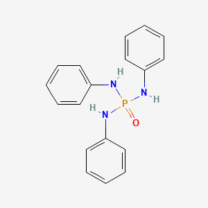 molecular formula C18H18N3OP B13754136 Phosphoric triamide, N,N',N''-triphenyl- CAS No. 5326-10-3