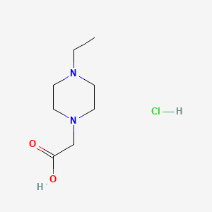 molecular formula C8H17ClN2O2 B1375416 2-(4-Ethylpiperazin-1-yl)acetic acid hydrochloride CAS No. 1216609-00-5