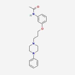 molecular formula C21H27N3O2 B13754174 Acetamide, N-(3-(3-(4-phenyl-1-piperazinyl)propoxy)phenyl)- CAS No. 78702-84-8