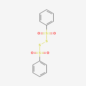 molecular formula C12H10O4S4 B13754188 Bis(phenylsulphonyl) disulphide CAS No. 5962-55-0