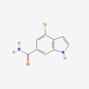 molecular formula C9H7BrN2O B1375419 4-溴-1H-吲哚-6-甲酰胺 CAS No. 955978-87-7