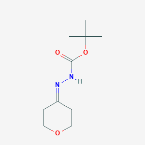 molecular formula C10H18N2O3 B1375420 tert-Butyl 2-(dihydro-2H-pyran-4(3H)-ylidene)hydrazinecarboxylate CAS No. 693287-78-4