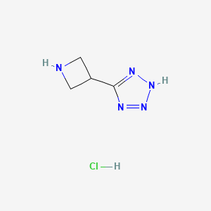 molecular formula C4H8ClN5 B1375421 5-(3-氮杂环丁基)-2H-四唑盐酸盐 CAS No. 950691-49-3