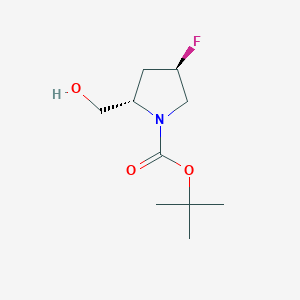 molecular formula C10H18FNO3 B1375422 (2S,4R)-Tert-butyl 4-fluoro-2-(hydroxymethyl)pyrrolidine-1-carboxylate CAS No. 1138324-48-7