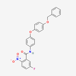 molecular formula C26H19FN2O5 B13754225 N-(4-(4-(Benzyloxy)phenoxy)phenyl)-5-fluoro-2-nitrobenzamide 