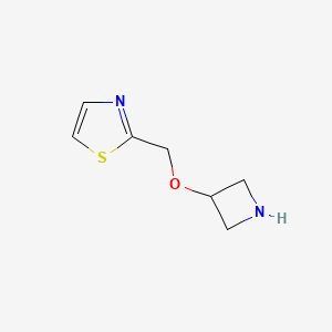 molecular formula C7H10N2OS B1375423 2-[(Azetidin-3-yloxy)methyl]-1,3-thiazole CAS No. 1309315-33-0