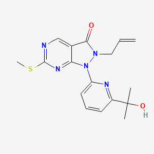 2-Allyl-1-(6-(2-hydroxypropan-2-yl)pyridin-2-yl)-6-(methylthio)-1H-pyrazolo[3,4-d]pyrimidin-3(2H)-one