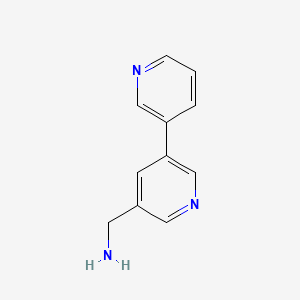 molecular formula C11H11N3 B1375426 [3,3'-Bipyridin]-5-ylmethanamine CAS No. 1346686-55-2