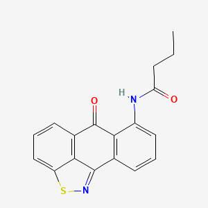 molecular formula C18H14N2O2S B13754273 N-(6-Oxo-6H-anthra[9,1-cd]isothiazol-7-yl)butanamide CAS No. 61931-40-6