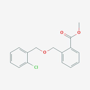 molecular formula C16H15ClO3 B13754277 Methyl 2-[(2-chlorophenyl)methoxymethyl]benzoate 