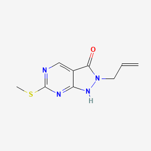 molecular formula C9H10N4OS B1375430 2-Allyl-6-(methylthio)-1H-pyrazolo[3,4-d]pyrimidin-3(2H)-one CAS No. 955368-90-8