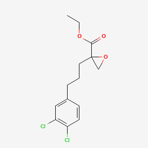 molecular formula C14H16Cl2O3 B13754328 Ethyl 2-(3-(3,4-dichlorophenyl)propyl)oxirane-2-carboxylate CAS No. 78573-87-2