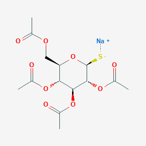 molecular formula C14H19NaO9S B13754344 1-THIO-2,3,4,6-TETRA-O-ACETYL-Beta-D-GLUCOSE SODIUMSALT 