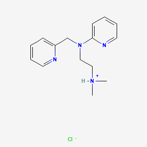 molecular formula C15H21ClN4 B13754349 Ethylenediamine, N,N-dimethyl-N'-(2-pyridyl)-N'-(2-pyridylmethyl)-, hydrochloride CAS No. 27439-44-7