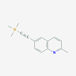 molecular formula C15H17NSi B1375435 2-Methyl-6-[2-(trimethylsilyl)ethynyl]quinoline CAS No. 1315248-52-2