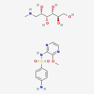 molecular formula C18H29N5O8S B13754350 Sulfalene N-methylglucamine salt CAS No. 62907-78-2