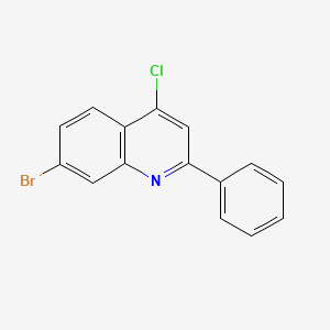 molecular formula C15H9BrClN B13754355 7-Bromo-4-chloro-2-phenylquinoline CAS No. 1189105-75-6