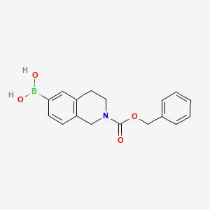 molecular formula C17H18BNO4 B1375440 (2-((Benzyloxy)carbonyl)-1,2,3,4-tetrahydroisoquinolin-6-yl)boronic acid CAS No. 1020173-39-0