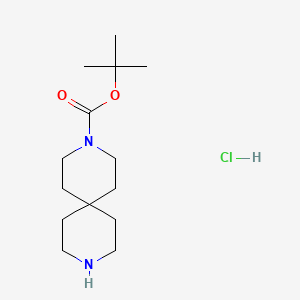 molecular formula C14H27ClN2O2 B1375441 tert-Butyl 3,9-diazaspiro[5.5]undecane-3-carboxylate hydrochloride CAS No. 236406-47-6