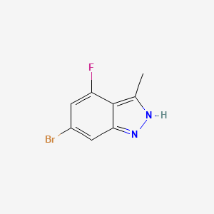 molecular formula C8H6BrFN2 B1375443 6-Bromo-4-fluoro-3-methyl-1H-indazole CAS No. 1214900-63-6