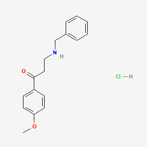 molecular formula C17H20ClNO2 B13754432 3-(Benzylamino)-4'-methoxypropiophenone hydrochloride CAS No. 24261-66-3