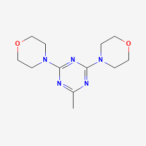 molecular formula C12H19N5O2 B13754436 s-Triazine, 2,4-dimorpholino-6-methyl- CAS No. 26234-42-4