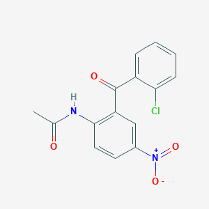 molecular formula C15H11ClN2O4 B13754467 N-[2-(2-chlorobenzoyl)-4-nitrophenyl]acetamide CAS No. 631861-76-2