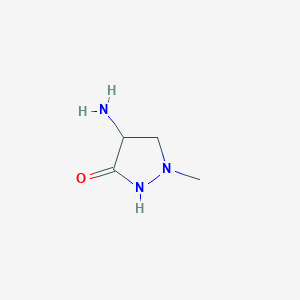 molecular formula C4H9N3O B1375448 4-Amino-1-methylpyrazolidin-3-one CAS No. 1309959-51-0