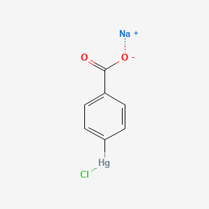 molecular formula C7H4ClHgNaO2 B13754496 Sodium;(4-carboxylatophenyl)-chloromercury 