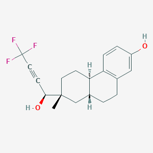 molecular formula C19H21F3O2 B137545 Trifluoromethylacetylene methyl alcohol CAS No. 128496-66-2