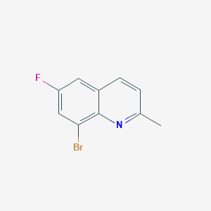 molecular formula C10H7BrFN B1375450 8-Bromo-6-fluoro-2-methylquinoline CAS No. 1067914-37-7