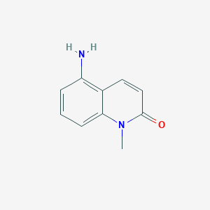 molecular formula C10H10N2O B1375452 2(1H)-Quinolinone, 5-amino-1-methyl- CAS No. 697738-99-1